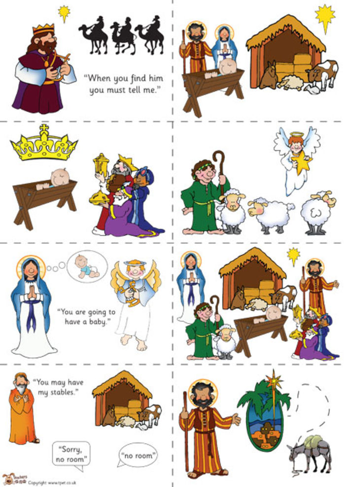 Printable Nativity Story Sequencing Printable Word Searches
