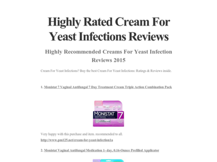 Highly Creams For Yeast Infection Reviews 2016 A Listly List