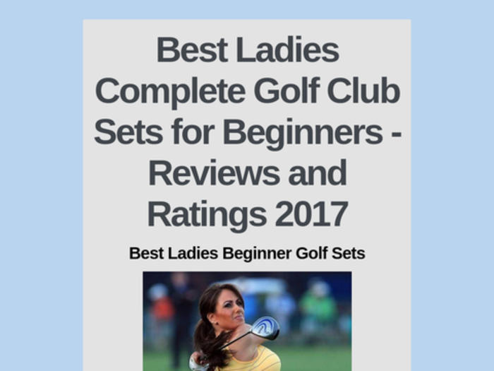 Best Ladies Complete Golf Club Sets For Beginners Reviews and Ratings