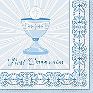 Radiant Blue Cross Napkins
