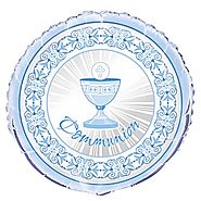 Blue Cross Communion Balloon