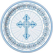 Radiant Blue Cross Plates