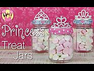 PRINCESS PARTY TREAT JARS - Sleeping beauty or Cinderella Disney Princess party idea