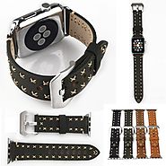 Mkeke Vintage Crazy Horse Leather Band for Apple Watch ($23.87)