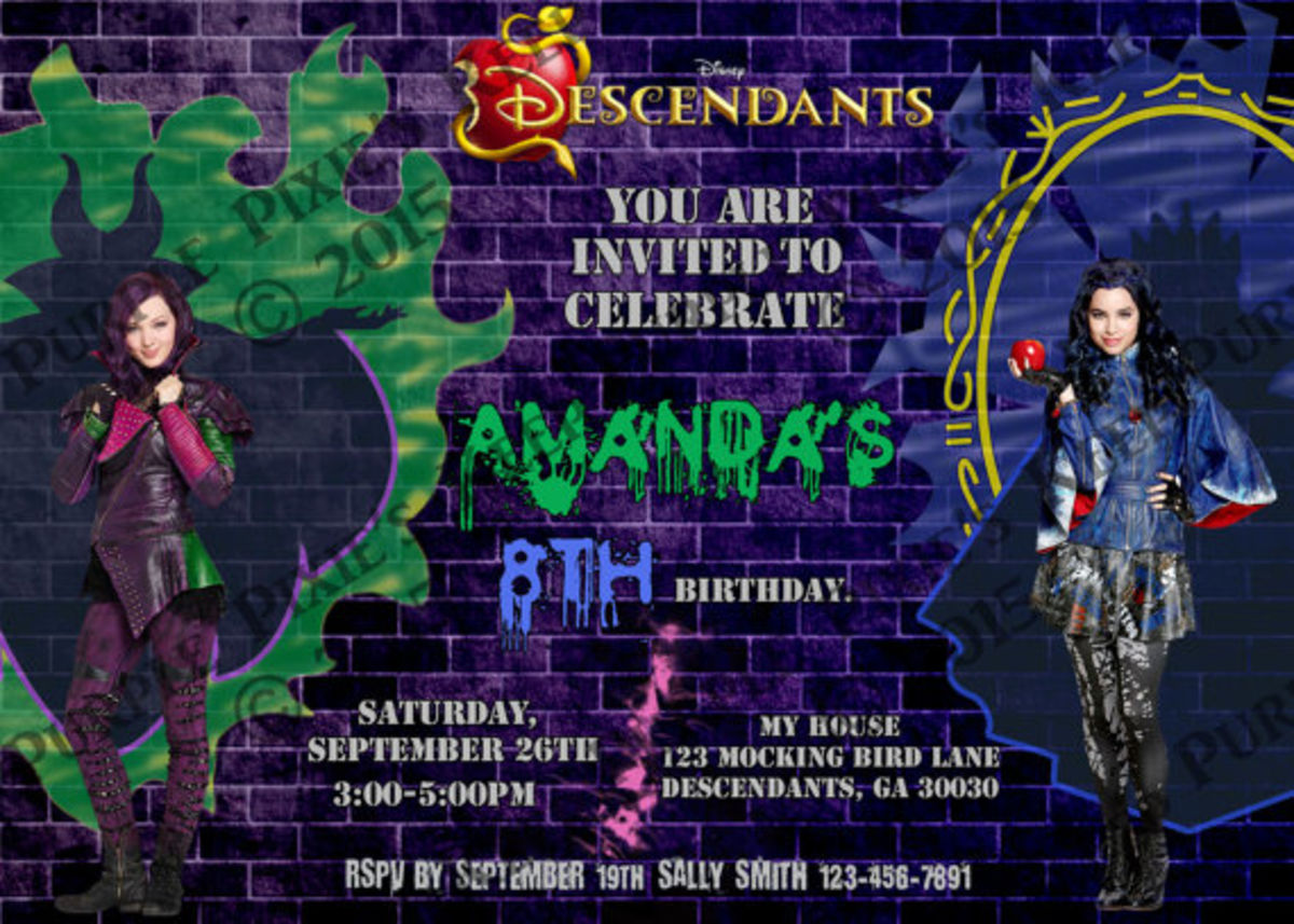 9+ Descendants Birthday Invitations Printable - Descendants ... 9+ Descendants Birthday Invitations Printable - Descendants ...