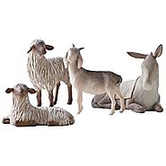 Willow Tree Sheltering Animals for The Holy Family, 4-piece set of animal figures by Susan Lordi 27160