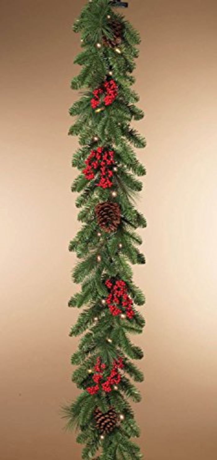 Mini artificial pine garland Cheap Christmas Garland With Lights | A Listly List