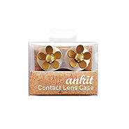 White Gold Daisy Contact Lens Case
