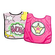 Booginhead Bib with Cape, Pink, 6 Count