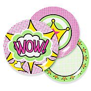 BooginHead-3PK Super Power Wow Plate Set