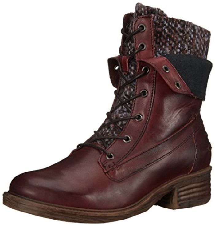 red bottom combat boots
