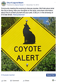 "#Becoyotesmart", City of Laguna Beach, California