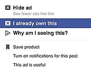 Users Can Tell Facebook, ‘I Already Own This’