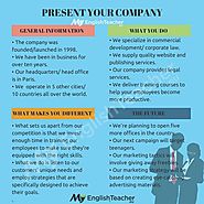 How present my company to someone?