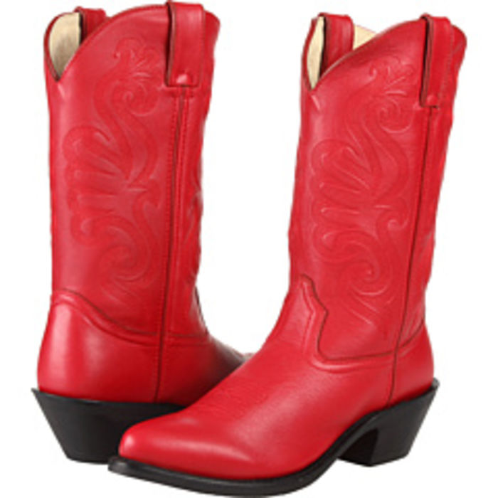 inexpensive red boots