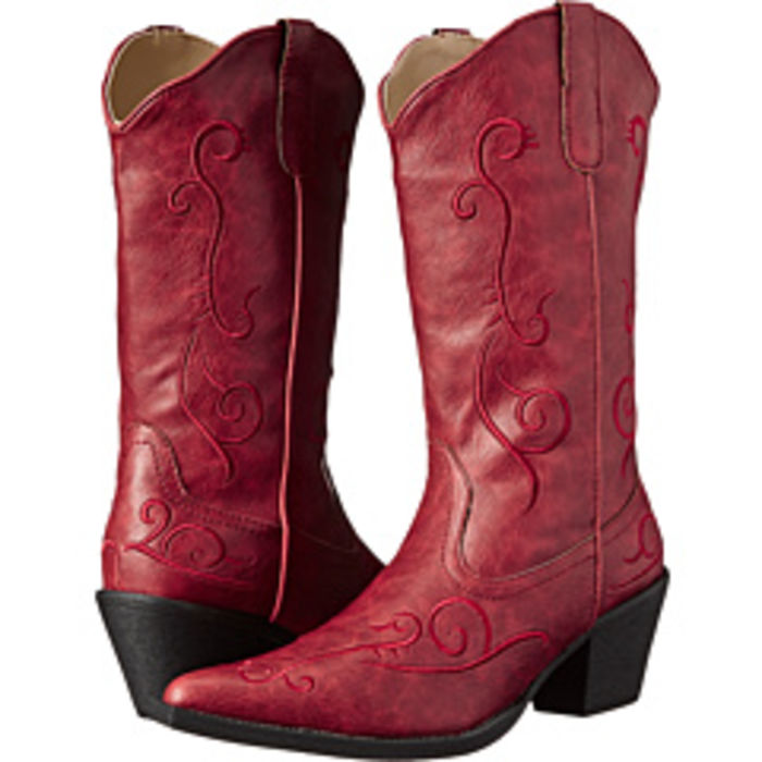 red cowgirl boots