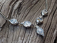 Steampunk Necklace 5 Watch Movements Clockworks Vintage Recycled Watches Heart Necklace Statement Necklace