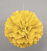 Yellow Puff Ball Decoration