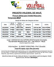 Seletiva de Voleibol Masculino no time de Mauá 12-14/12