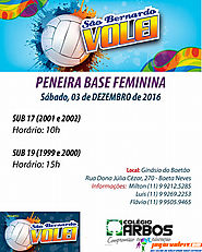 Peneira de vôlei feminino em São Bernardo 03/12