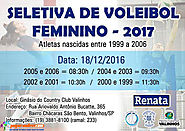 Peneira de vôlei feminino no Renata Valinhos - SP 18/12