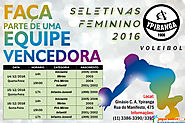 Seletivas de vôlei feminino no clube Ypiranga 14-16/12