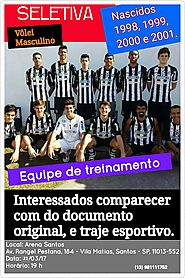 Seletiva de vôlei masculino em Santos - SP 21/03