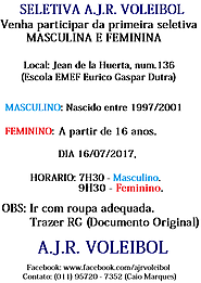 Seletiva de voleibol feminino e masculino em São Paulo 16/07
