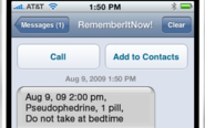 Text messages prevent one in six patients from failing to take medicine
