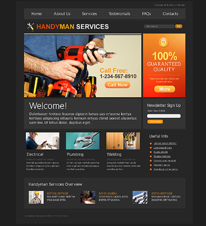 Comparison of 10 Handy Man Service Website Templates A Listly List