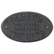 Please Close the Gate Sign Black
