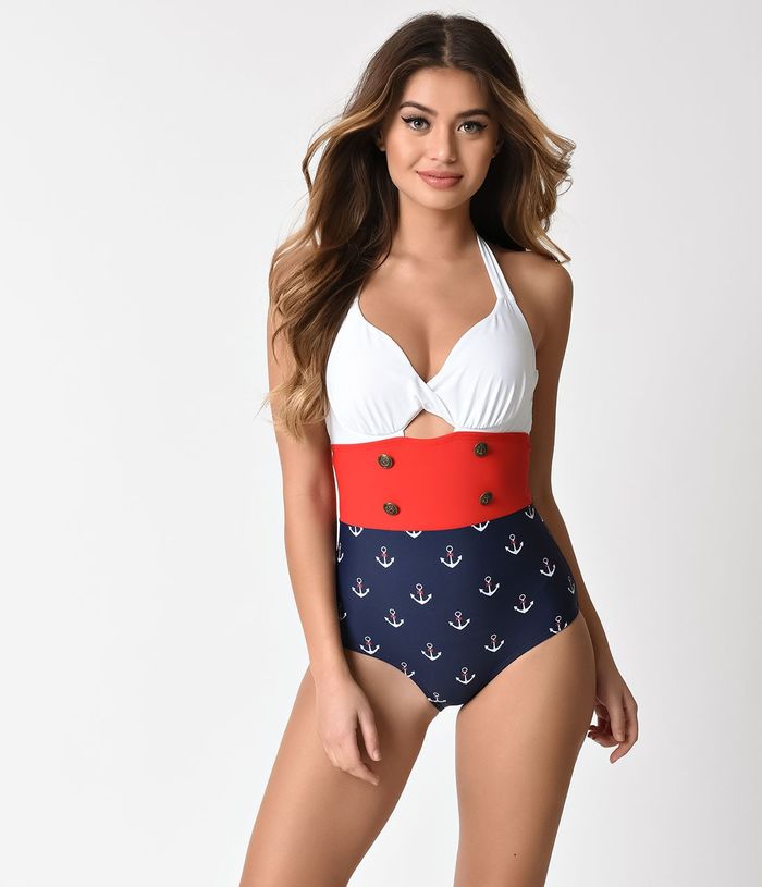 25+ Patriotic Red, White & Blue Women's Swimsuit Ideas Boutiqify