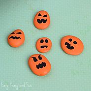 Painted Pumpkin Rock Craft