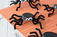 Bottle Cap Spider Halloween Craft