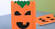Popsicle Stick Pumpkin Craft