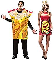 Adult Hot & Spicy Salsa and Tortilla Chips Couple Costumes