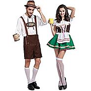 Party Dress Oktoberfest Bavarian Bar Maid Cosplay Costumes for Couples
