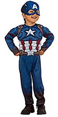 Captain America Muscle Chest Boys Toddler Halloween Costume 2T