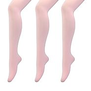 MANZI 3 Pairs Women's Girls' Basic Convertible Transition Ballet Dance Tights
