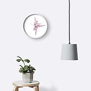 ‘Ballet Dance - Designer Art’ Clock by ballet-gift