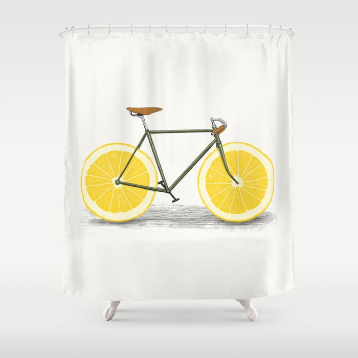 Lemon Yellow Shower Curtain Ideas For Your Bathroom Decor