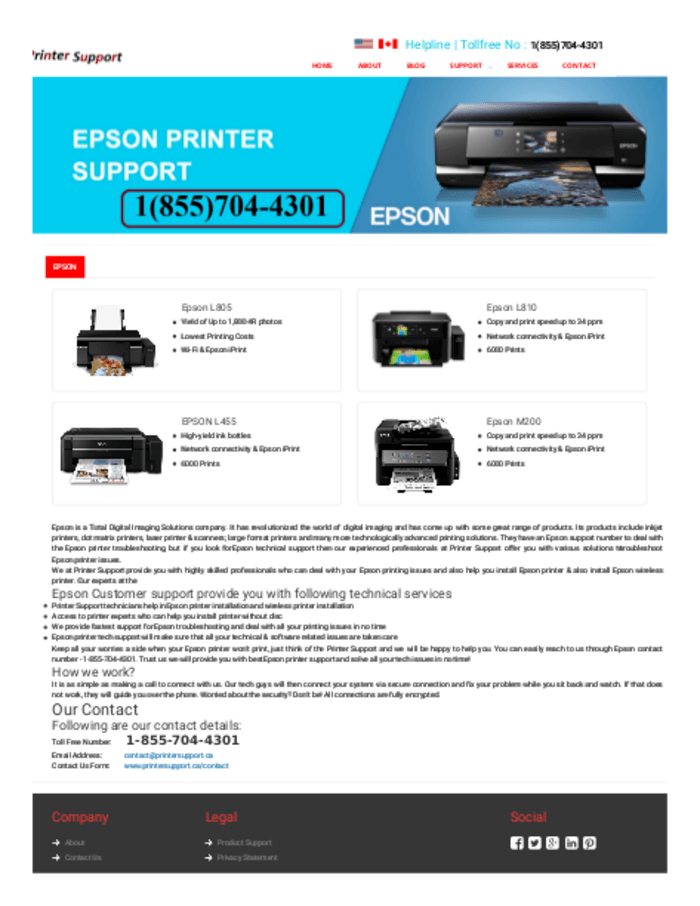 Epson printer support phone number 1 855 704 4301 a listly list