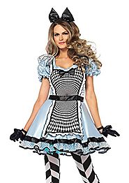 Leg Avenue Women's Hypnotic Miss Alice Costume, Blue/Black, Medium