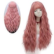 netgo Women's Pink Wig Long