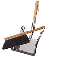 Redecker Hand Brush & Stainless Dust Pan Set