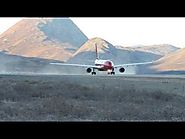 Take off Airbus 330-200 Norsaq Air Greenland @ Greenland Kangerlussuaq