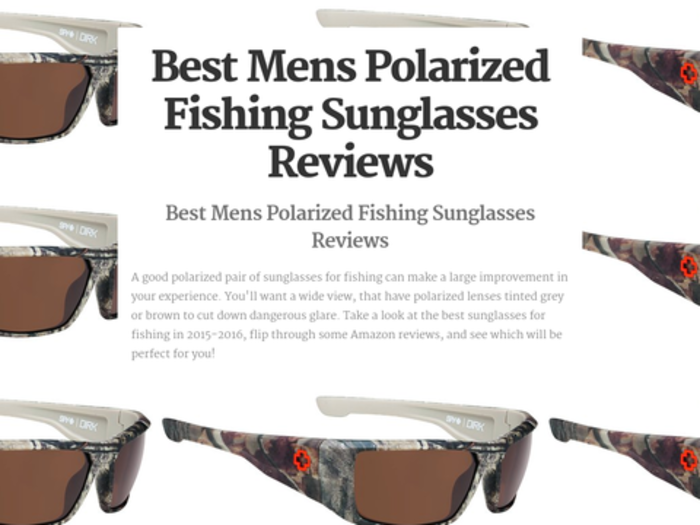 Best Rated Mens Polarized Fishing Sunglasses Reviews 2016 | A Listly List