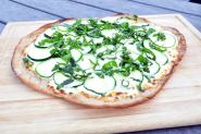 Whole Wheat 3-Cheese Zucchini Pizza