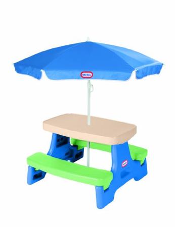 Affordable Kids Outdoor Picnic Table With Umbrella and Benches On Sale ...